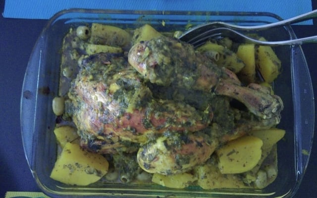 Poulet roti à la marocaine