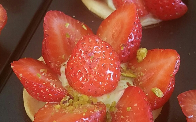 Tartelettes fraises et pistache