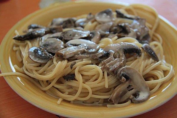 Spaghettis aux champignons