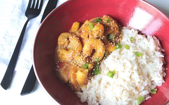 Curry de crevettes