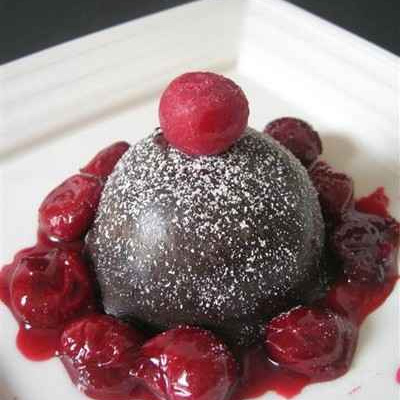 Coques de chocolat et griottes