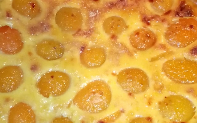 Tarte mousseuse aux abricots