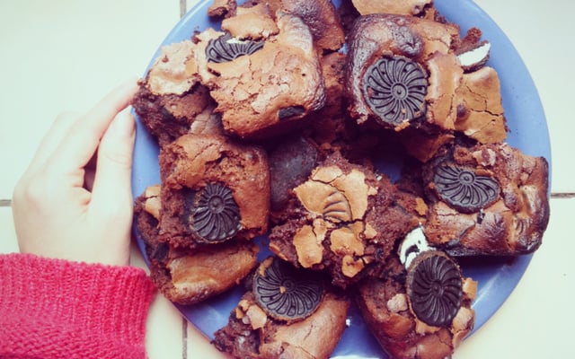 Brownie aux biscuits Oréo