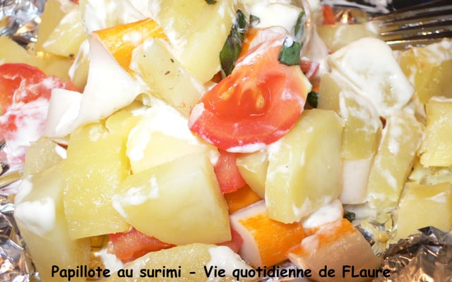 Papillote au surimi