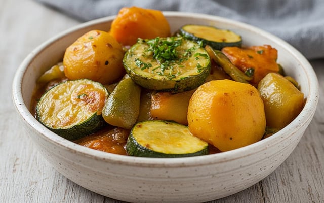 Tajine de courgettes, patates douces au Companion