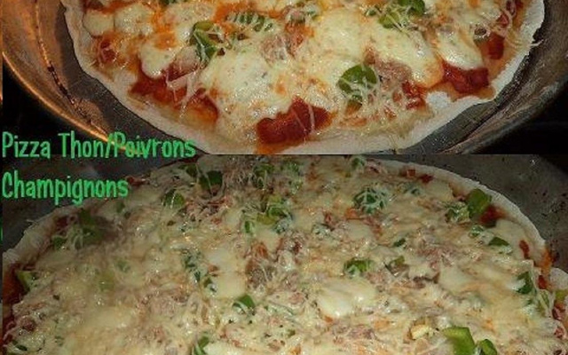 Pizza Thon/Poivrons/Champignons