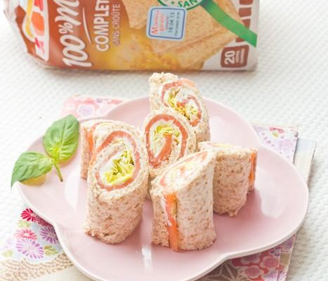Wraps de pain de mie Saumon au Wasabi