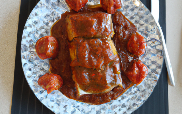 Feuilleté à la viande et sauce tomate