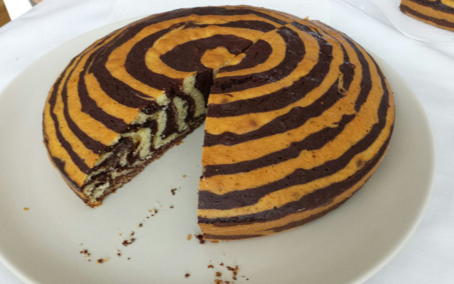 Gâteau tigré ou zebré