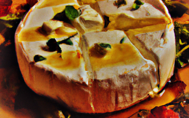 Camembert au four à l'ail et au vinaigre de cidre