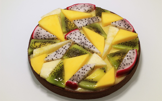 Tarte graphique aux fruits