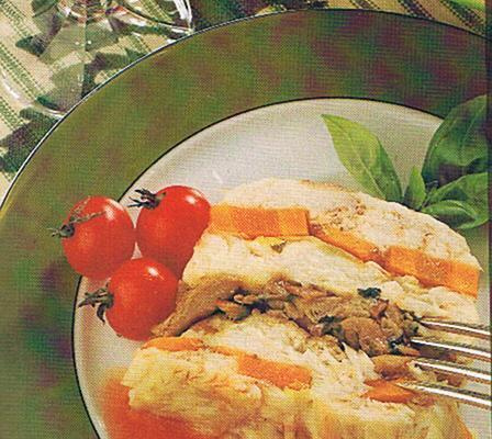 Terrine de raie aux pleurotes et aux herbes