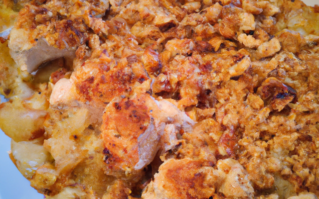 Crumble de poulet aux éclats de noisettes