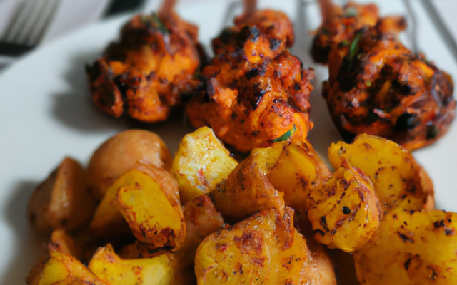Tandoori de pommes de terre et lotte