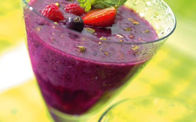 Smoothie mûre-framboise