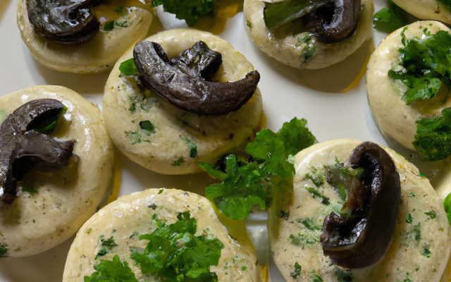 Macarons de champignons en persillade