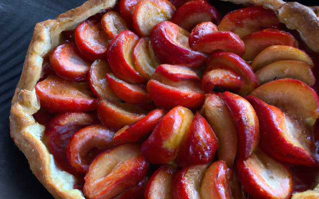 Tarte aux fraises et aux pommes