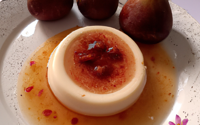 Panna cotta vanillée et compotée de figues