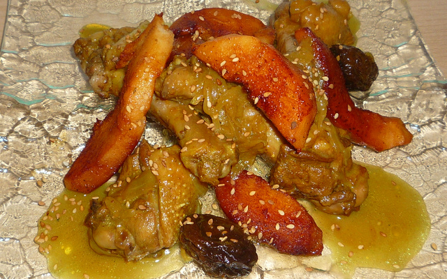 Pilons de canard aux épices et coings