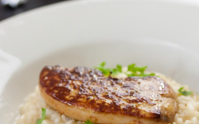 Risotto au Champagne, Escalope de Foie Gras Poêlée