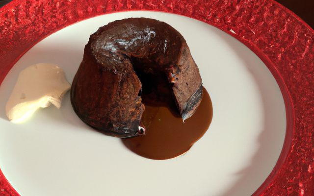 Fondant au chocolat et sa crème anglaise