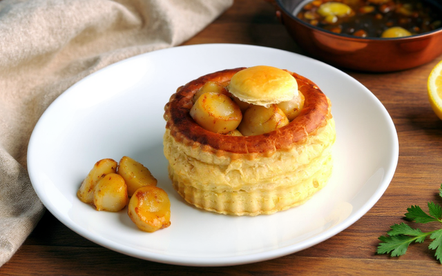 Bouchées à la reine aux saint jacques