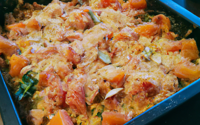 Crumble de potiron au saumon fumé