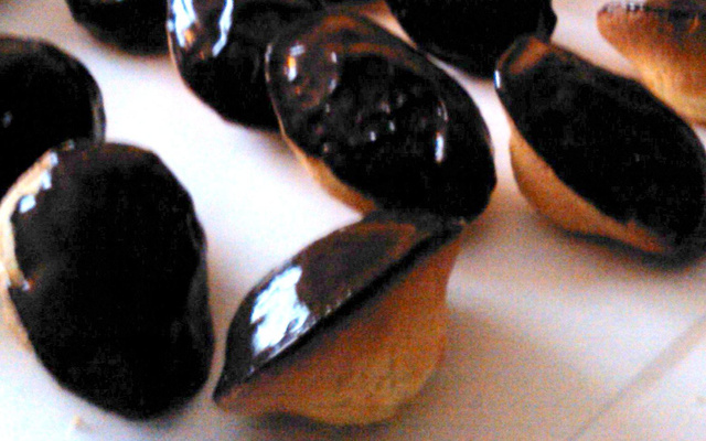 Madeleines enrobées de chocolat