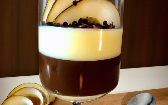 Verrine poire-chocolat au siphon
