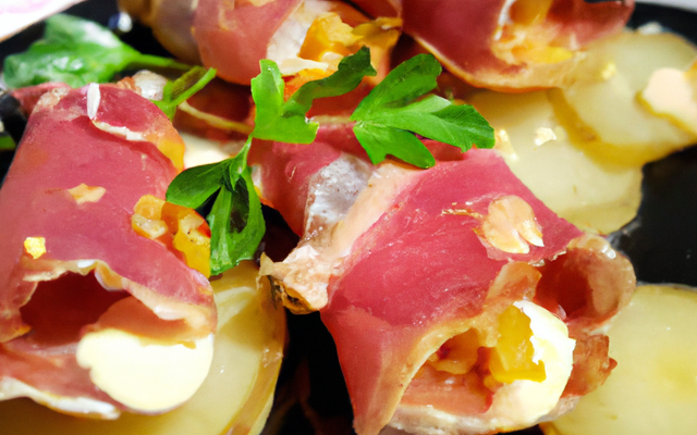 Huîtres au jambon fumé et Pommeau