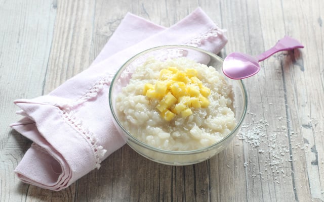 Riz au lait de coco et mangue
