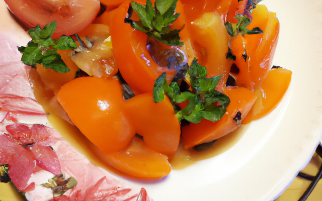 Kaki persimonet sa vinaigrette de légumes