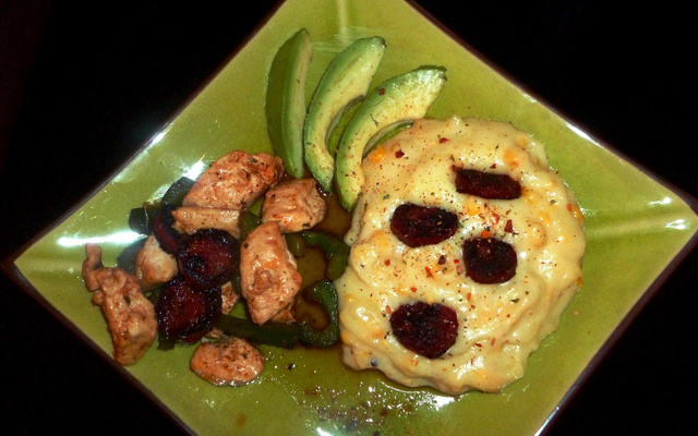 Poulet à la corona et sa purée pommes de terre et maïs