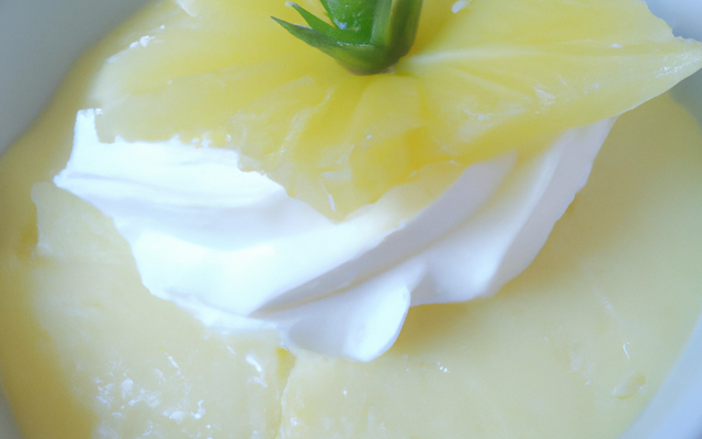 Crème ailée et vanillée à l'ananas