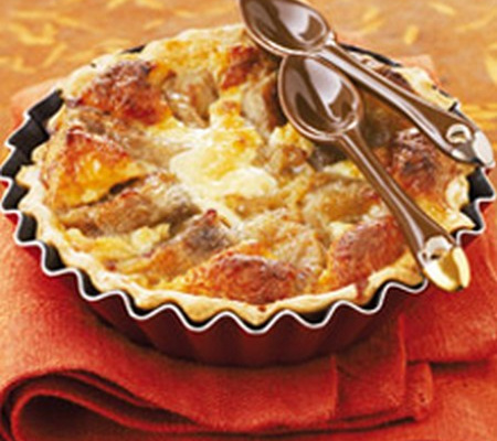 Tarte à la banane par le chef Alain Delage du restaurant l'heureux Père (92)