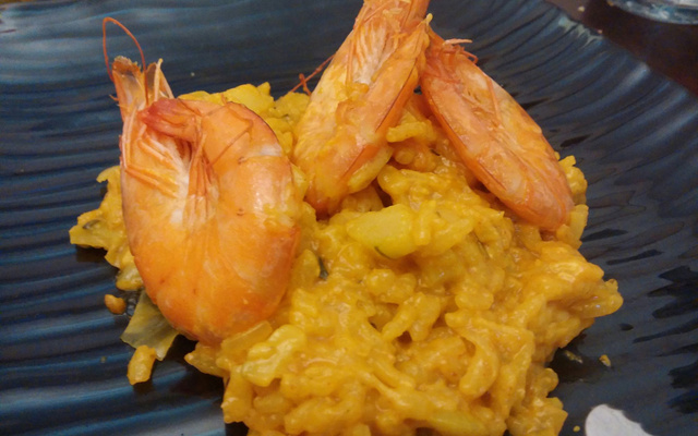 Risotto crevettes et courgettes