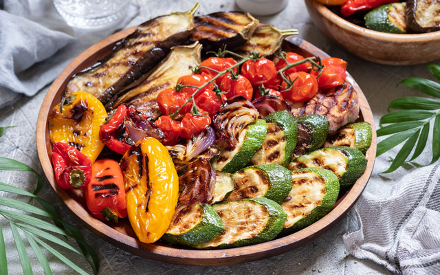 Légumes grillés à la plancha