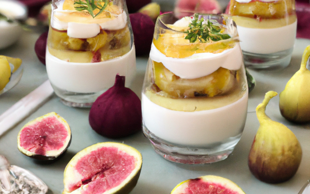 Verrine à la ricotta figues et citron