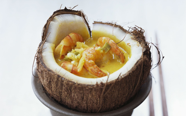 Coconut bowl : curry indien de crevettes