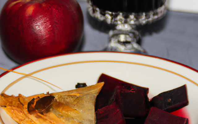 Feuilleté aux pommes et son sirop de betterave 