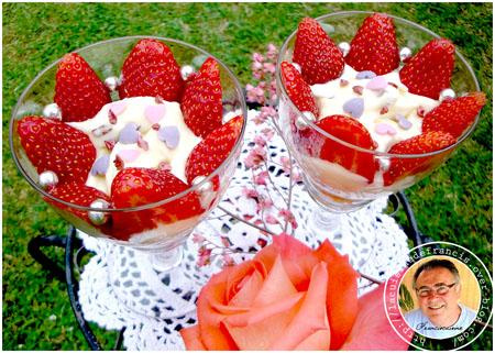 Tiramisu aux fraises et pépites de chocolat