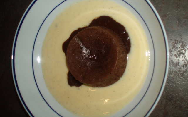 Coulant au chocolat et sa crème anglaise