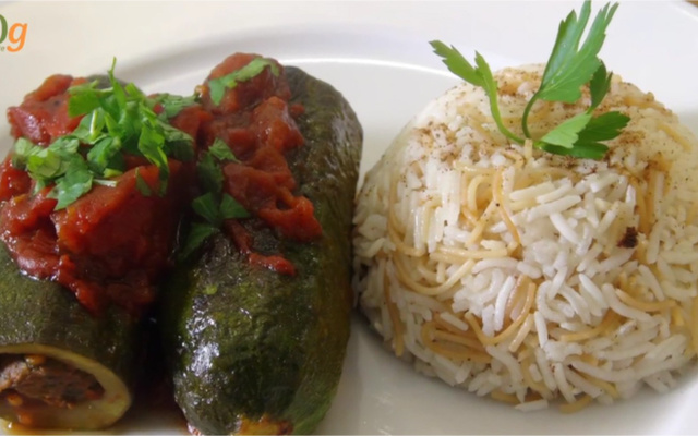 Courgettes farcies à l'orientale