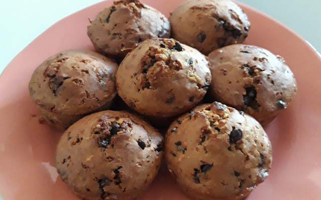 Muffins au chocolat & pralin (sans beurre)