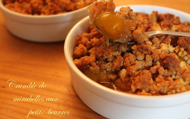 Crumble de mirabelles aux petits-beurre