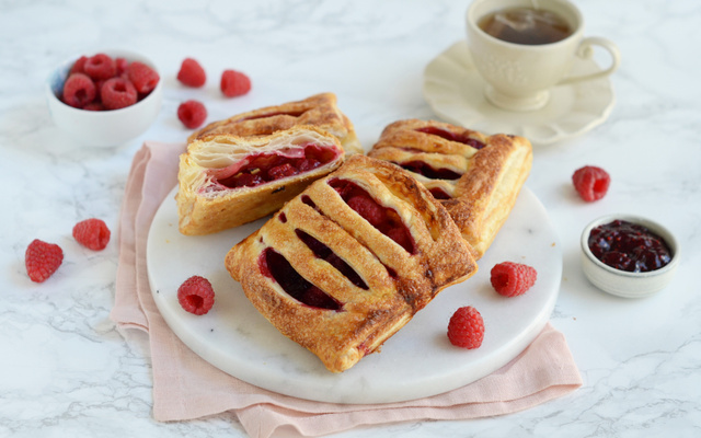 Feuilletés à la framboise
