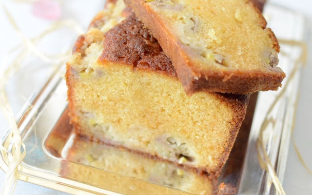 Cake crumble au chocolat blanc et banane