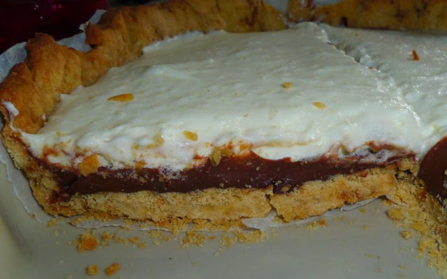 Tarte spéculoos, ganache et chantilly