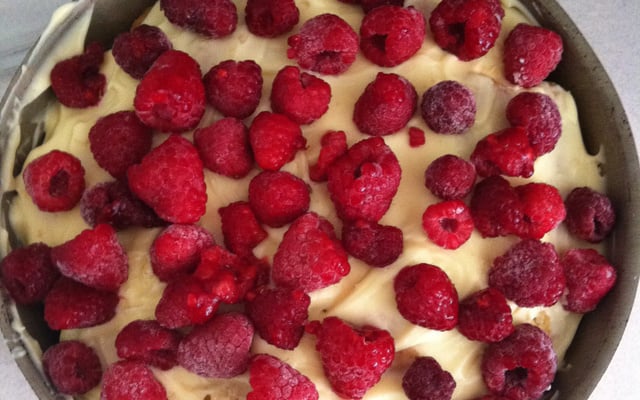 Délicieux tiramisu aux framboises