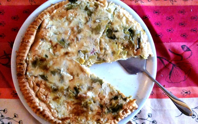 Quiche aux poireaux sans pâte